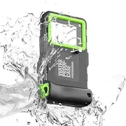 [Hisekaai] Diving Case for Multiple Smartphones, 15m Waterproof, suitable for Samsung, 14 Apple 13 phone case, Huawei Xiaomi (Black Green)