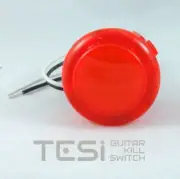 Tesi DITO XL Snap In 30MM Arcade Button Guitar Kill Switch - Translucent Red