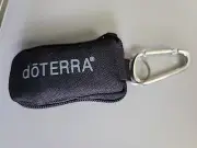 doTERRA Black Soft Shell Keychain Zip Case & 7 mini essential oil bottles New