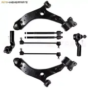 For 04-14 Mazda 3 5 Non-Turbo 8pcs Front Lower Control Arms Tie Rods Sway Bars (for: Mazda)