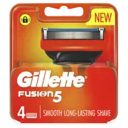 Gillette Fusion 5 Razor Blades Refill 4 Cartridges Smooth Long-Lasting Shave