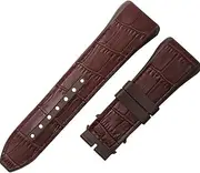 [FFHAO] 28mm Nylon Cowhide Silicone Watch Strap Black Blue Folding Buckle Watchband for Franck Muller Series Watch