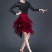 Lady Latin Skirt Dance Dancewear Tassel Fringe Ballroom Salsa Tango Rumba Skirts