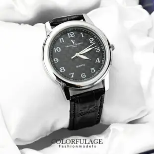 Valentino范倫鐵諾 經典格紋數字真皮手錶腕錶 情人對錶 柒彩年代【NE1088】原廠公司貨 單支