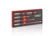 TOPEX 5-PIECE Swivel Spark Plug Socket Set 3/8'' Drive Extra Long