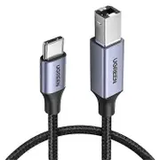 UGREEN 1.5m USB C to USB B 2.0 Nylon Braided Cable for MacBook Pro Epson HP Canon Samsung Printer MultiColor