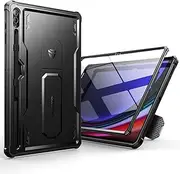 [Dexnor] for Samsung Galaxy Tab S9/S8 Ultra Case, [Built in Screen Protector and Kickstand] Heavy Duty Military Grade Protection Shockproof Protective Cover for Samsung Tab S9/S8 Ultra - Black