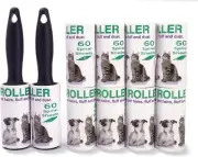 Lint Roller Portable Hair Remover Kit, 2 Black Sticky Roller with 10 Refills
