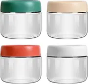 4-pack Overnight Oats Containers 10oz Glass Jars with Airtight Lids, Meal Prep Salad Food Cereal Snacks Pudding Yogurt Storage