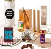Luxury Wine & Candle Gift Hamper | Marvellous Mary Gift Box by Good Day People | Australian White Wine, Negroni Cocktail, Black Blaze Candle & Up-Up Chocolate – Boutique Celebration Hamper in Signature Canister