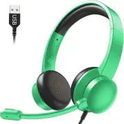 Headset with Mic, Computer Headset with Microphone, USB Headset with Microphone,