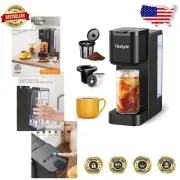 Compact Single Serve Coffee Maker with Strong Brew & Auto Shut-off - Black