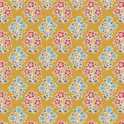 Quilting Patchwork Fabric TILDA Jubilee Farm Flowers Mustard 50x55cm FQ