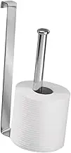 InterDesign Classico Toilet Paper Holder for Bathroom Storage, Over The Tank - Vertical, Chrome