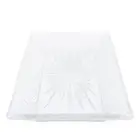 Serving Tray Rectangle Glass Platter Elegant Ample Capacity Stable Pattern A