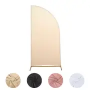 6 ft x 3 ft Matte Fitted Spandex Half Moon Arch Backdrop Stand Cover Party Event