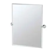 Gatco Cafe 24 in. W x 32 in. H Frameless Rectangular Beveled Edge Vanity Mirror