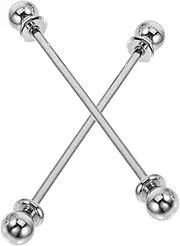 [SAFIGLE] 2pcs Men Suit Collar Bar Pins Durable Necktie Pins for Shirts Lightweight Easy to Use Father Day Weddings Anniversaries