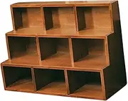 Wood Ladder Lattice Bracket Wall Shelf for Collectibles and Mini Figurines, as described, 37.5cmx14cmx27cm