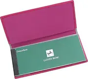 (Berry/Grey) - Ashlie Leather Cheque book Holder Style AC123