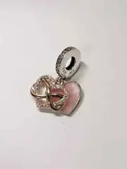 AUTHENTIC PANDORA SPARKLING INFINITY HEART DANGLE CHARM #788878C01