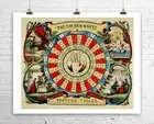 The Golden Wheel Fortune Teller 1862 Rolled Matte Paper Giclee Print 30x24 in.