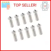 DIANN 10pcs V6 Volcano Nozzles 3D Stainless Steel Volcano Nozzle M6 Thread Nozzl