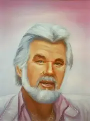 Portrait Painting - Kenny Roger photo Canvas Painting wall choose size