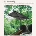 70x85cm BLACK Camping Chair Canopy Portable Moon Chair Sunshades Beach Chai VA