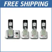 Expandable DECT 6.0 Phone with 4 Handsets - Ringer Silence & Hands-Free Speaker