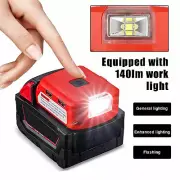 2 USB Power Source Extended Adapter Charger For Milwaukee 18V Battery w/LED