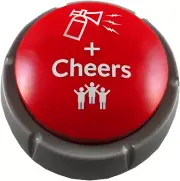 Airhorn Sound Button with Applause & Cheers - Fun Noise Maker Gadget