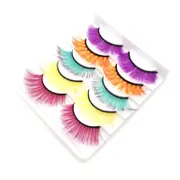 Nevenka 3D False Eyelashes Colored Thick Lashes for Performance Halloween-18