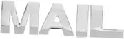 KITANDOVE 4pcs English Letters Decals Adhesive Mailbox Adhesive Letters Mailbox Numbers Modern Number Post Alphabet Sticker Alphabet Decals Mail Stickers Silver Metal Zinc Alloy