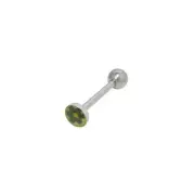 Tongue Ring Black Flower