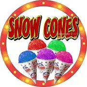 Snow Cones DECAL (Choose Your Size) Snack Concession Food Truck Sticker c2