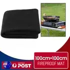 100 X 100CM X5MM Fireproof Firepit BBQ Grill Smoker Wood Burner Stove Floor Mat