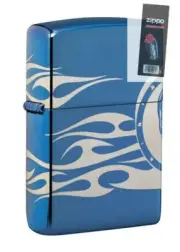 Zippo 49048 Skull Tattoo Design Blue Finish Lighter + FLINT PACK