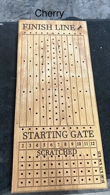 Horse Racing Game - Solid Cherry (also available in Walnut, Maple, or Oak)