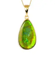 Tiramisu 14K Over Silver 11.96 ct. tw. Ammolite Necklace