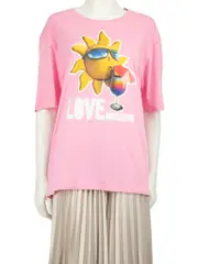 Pink Graphic Print T-Shirt