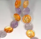 14MM MIX QUARTZ GEMSTONE GRADE B FLAT ROUND LOOSE BEADS 7inch