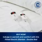 Electric Fitted Blanket Double Bed Heated Under Throw Bedding FREE SHIPPING