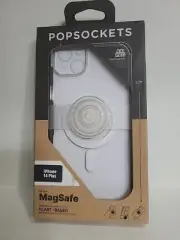 PopSockets: iPhone 14 plus Case for MagSafe with Phone Grip and Slide - Clear