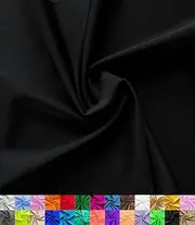Nylon Spandex Fabric | 80% Nylon, 20% Spandex | Swimwear, Activewear Fabric | 4-Way Stretch | Sports, Dance, Yoga (Black, 1 Yard)
