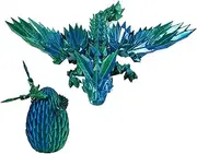 Lunaobrik Dragon 3D Printed In A Dragon Eggs 3D Printed Dragon with Dragon - Articulated Toy Dragon | 3D Printed Dragon with Dragon, Fully Articulated Dragon For,