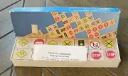 Vintage Dominoes House of Lloyd Wood Safety Signs New In Box Set Toy Wooden