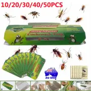 50PCS Insect Bug Pest Control Cockroach Trap Bait Sticky Traps Glue Cockroaches