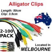 2-100 Electrical Alligator Clips Jumper Wire Test lead Crocodile Cable wire
