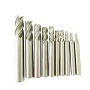 10Pcs/set 2-12mm HSS Straight Shank 4 Flute Cutter End Mill CNC Drill Bit Tool